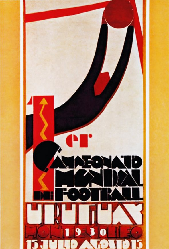 Плакат Чемпионата мира по футболу 1930 в Уругвае, фото rbc.ru
